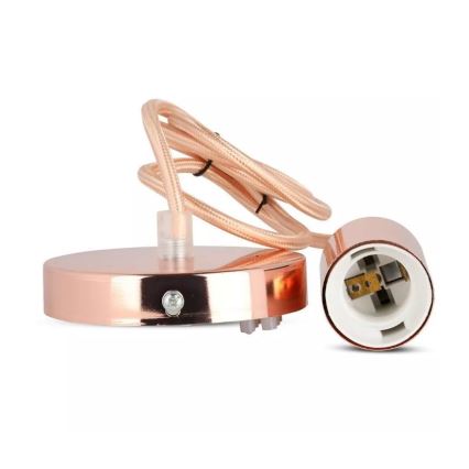 Chandelier on a string 1xE27/60W/230V rosegold