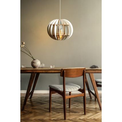 Chandelier on a string 1xE27/60W/230V white d. 20 cm