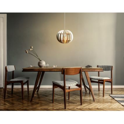 Chandelier on a string 1xE27/60W/230V white d. 20 cm