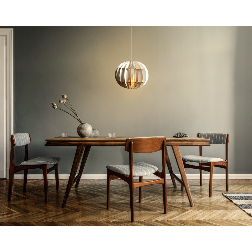 Chandelier on a string 1xE27/60W/230V white d. 20 cm