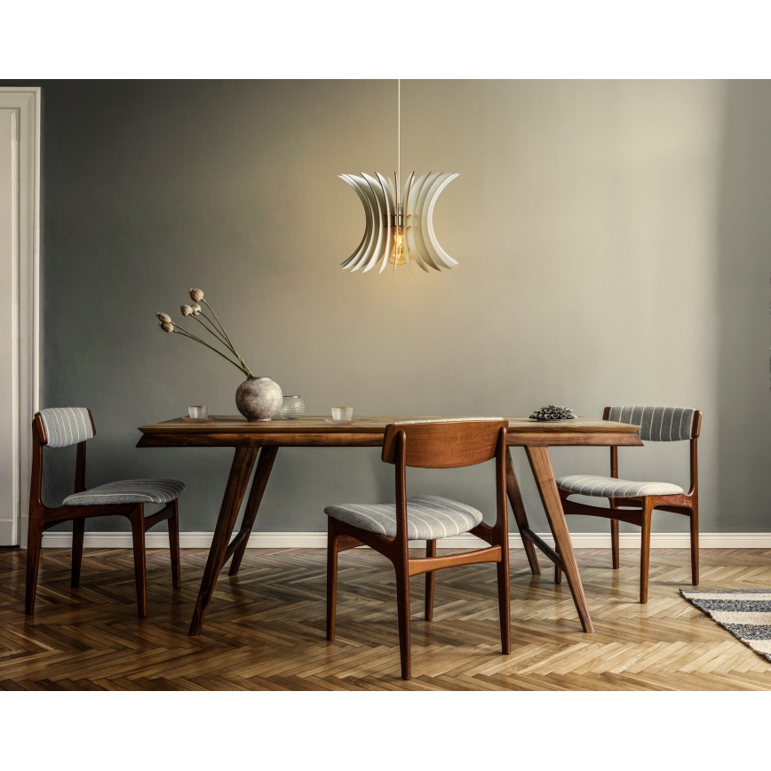 Chandelier on a string 1xE27/60W/230V white d. 20 cm