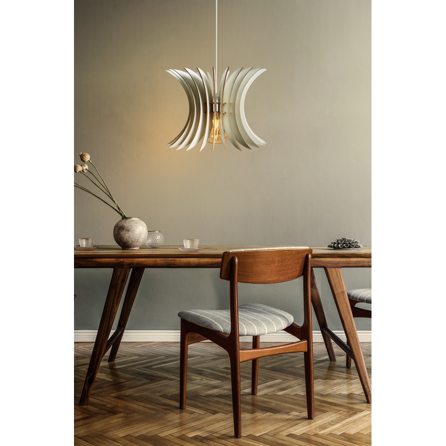 Chandelier on a string 1xE27/60W/230V white d. 20 cm