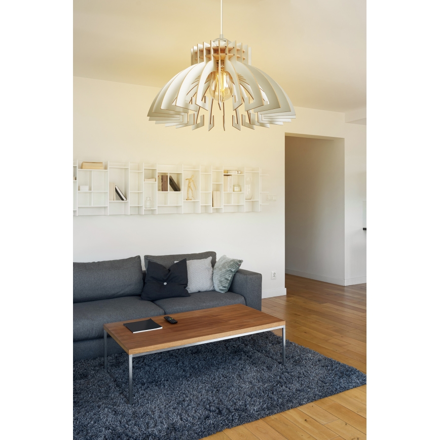 Chandelier on a string 1xE27/60W/230V white d. 39 cm