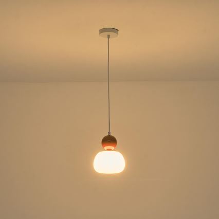 Chandelier on a string 1xG9/7W/230V white/brown