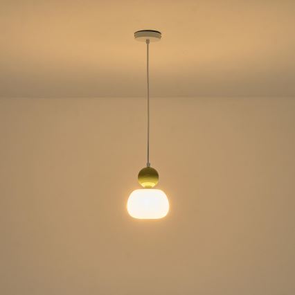 Chandelier on a string 1xG9/7W/230V white/green