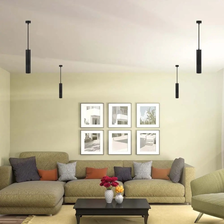 Chandelier on a string 1xGU10/35W/230V 30 cm black