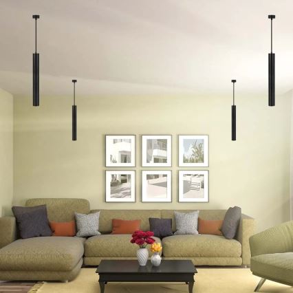 Chandelier on a string 1xGU10/35W/230V 50 cm black