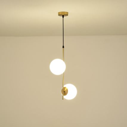 Chandelier on a string 2xE27/40W/230V brass