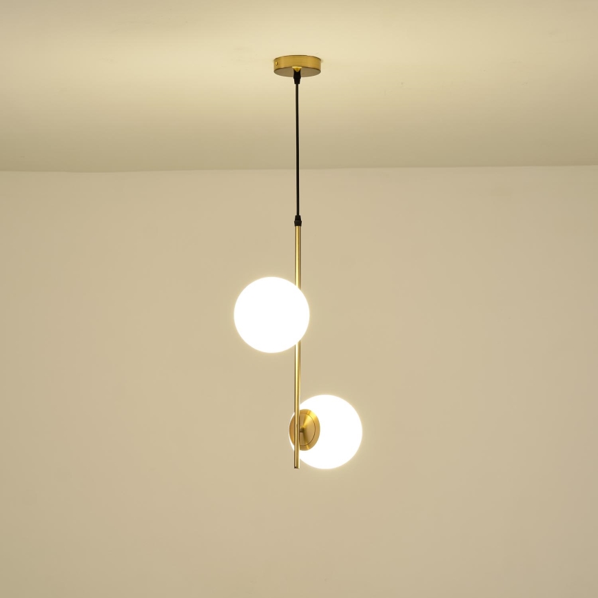 Chandelier on a string 2xE27/40W/230V brass