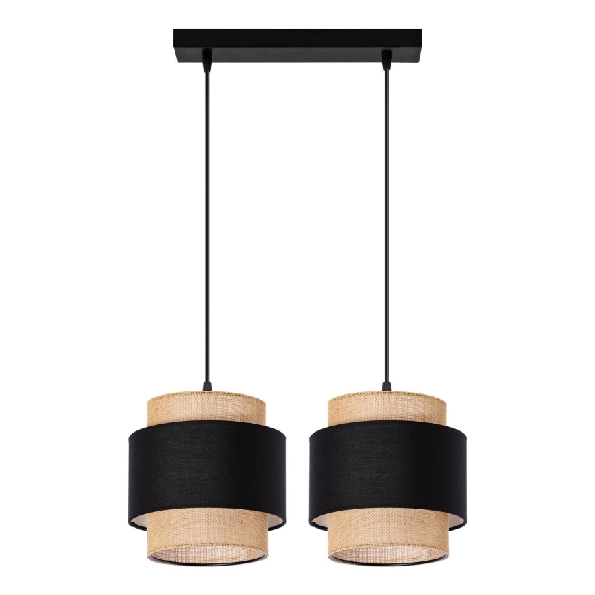 Chandelier on a string 2xE27/60W/230V beige