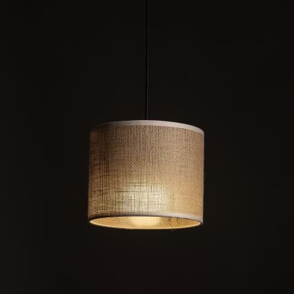 Chandelier on a string for 3-phase rail system TRACER 1xE27/15W/230V d. 20 cm black/brown