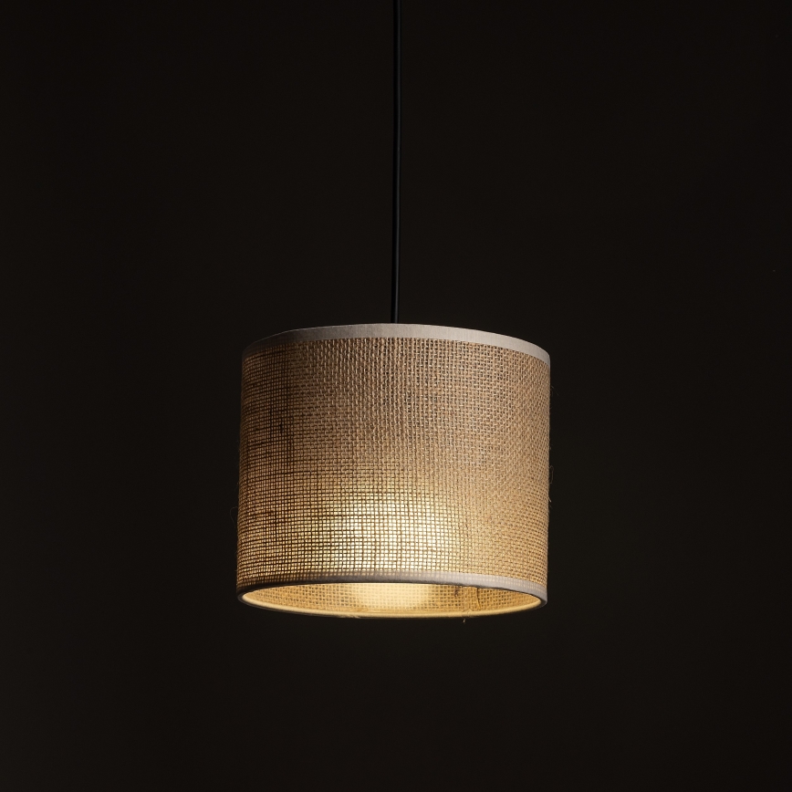 Chandelier on a string for 3-phase rail system TRACER 1xE27/15W/230V d. 20 cm black/brown
