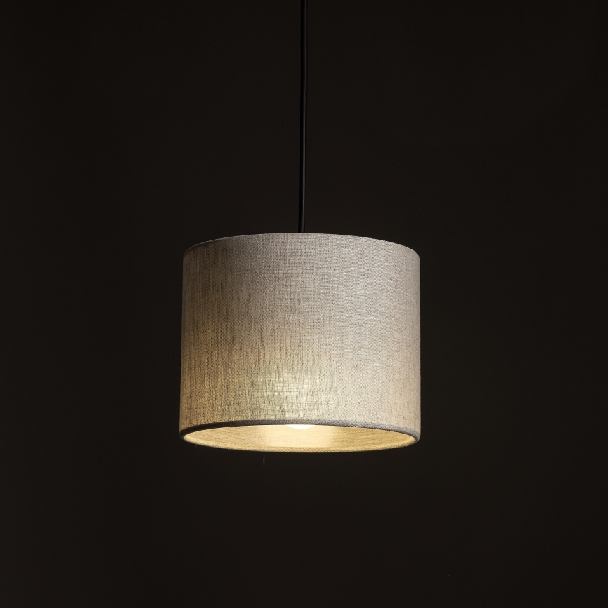 Chandelier on a string for 3-phase rail system TRACER 1xE27/15W/230V d. 20 cm black/grey