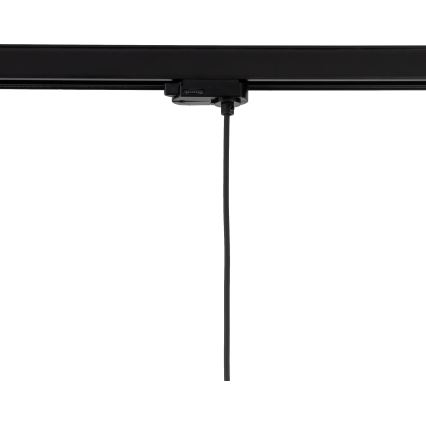 Chandelier on a string for 3-phase rail system TRACER 1xE27/15W/230V d. 20 cm black/grey