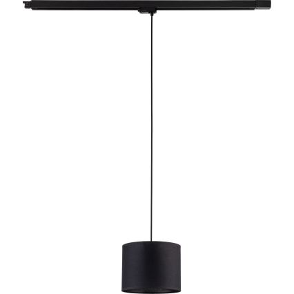 Chandelier on a string for 3-phase rail system TRACER 1xE27/15W/230V d. 20 cm black