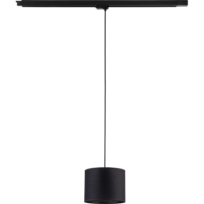 Chandelier on a string for 3-phase rail system TRACER 1xE27/15W/230V d. 20 cm black