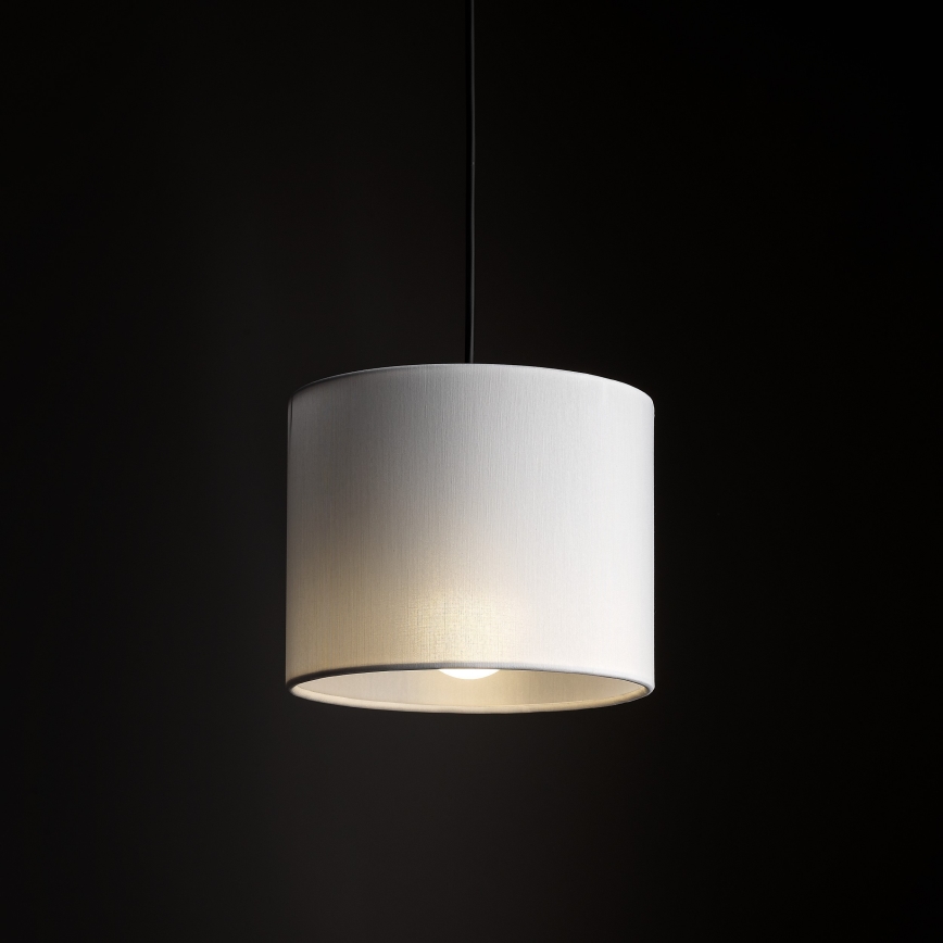 Chandelier on a string for 3-phase rail system TRACER 1xE27/15W/230V d. 20 cm black/white