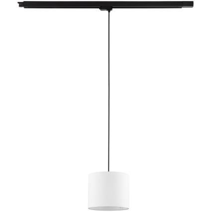 Chandelier on a string for 3-phase rail system TRACER 1xE27/15W/230V d. 20 cm black/white