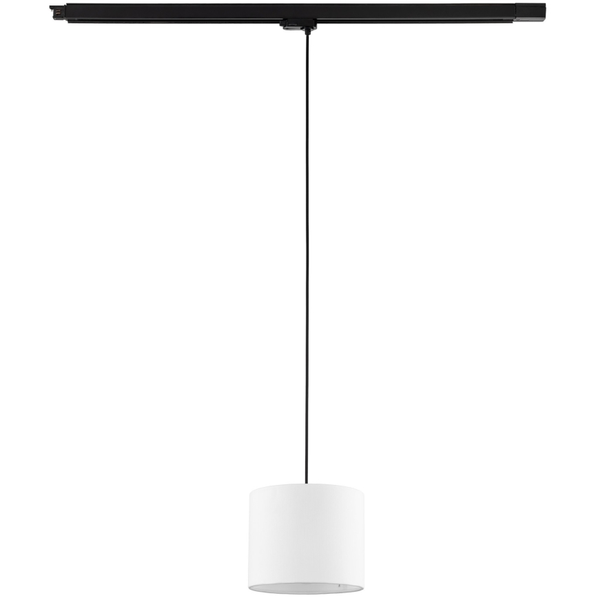Chandelier on a string for 3-phase rail system TRACER 1xE27/15W/230V d. 20 cm black/white