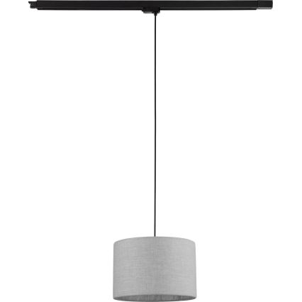 Chandelier on a string for 3-phase rail system TRACER 1xE27/15W/230V d. 30 cm black/grey