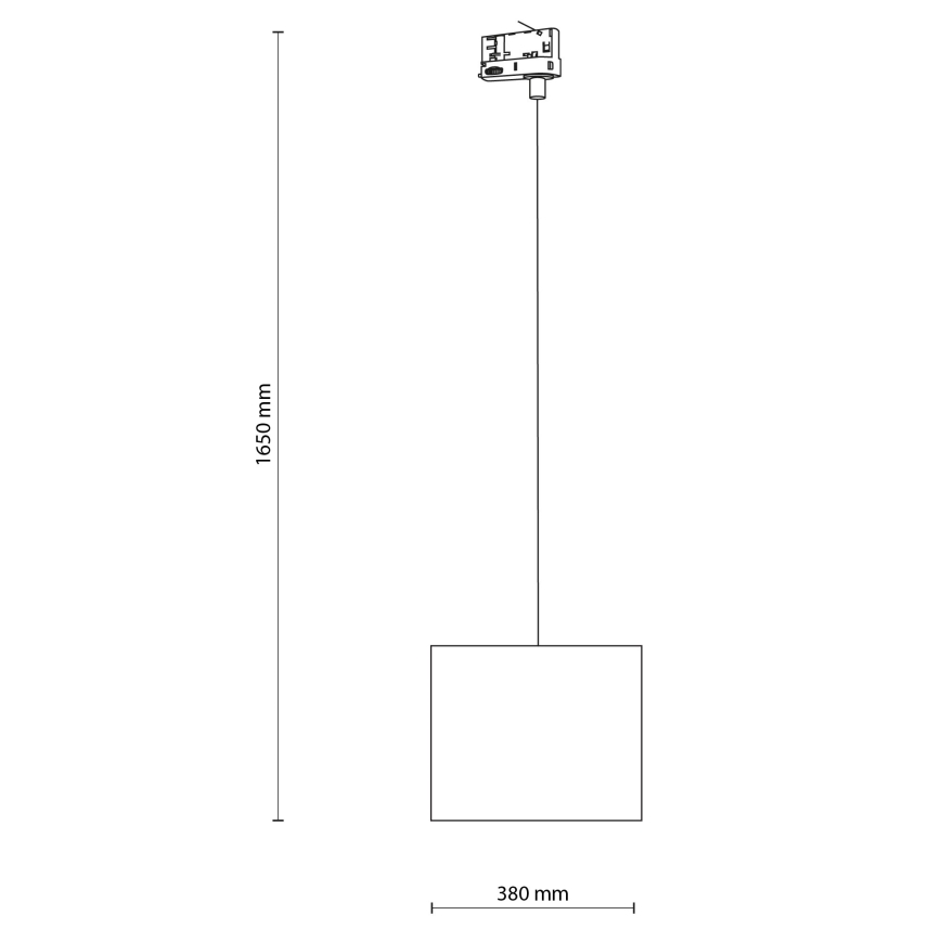 Chandelier on a string for 3-phase rail system TRACER 1xE27/15W/230V d. 30 cm black/grey