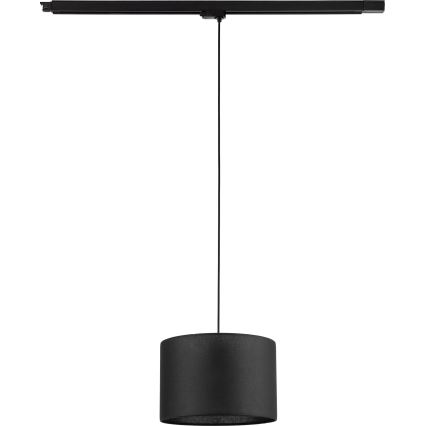 Chandelier on a string for 3-phase rail system TRACER 1xE27/15W/230V d. 30 cm black