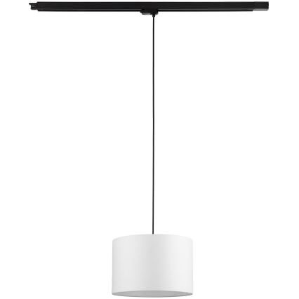 Chandelier on a string for 3-phase rail system TRACER 1xE27/15W/230V d. 30 cm black/white