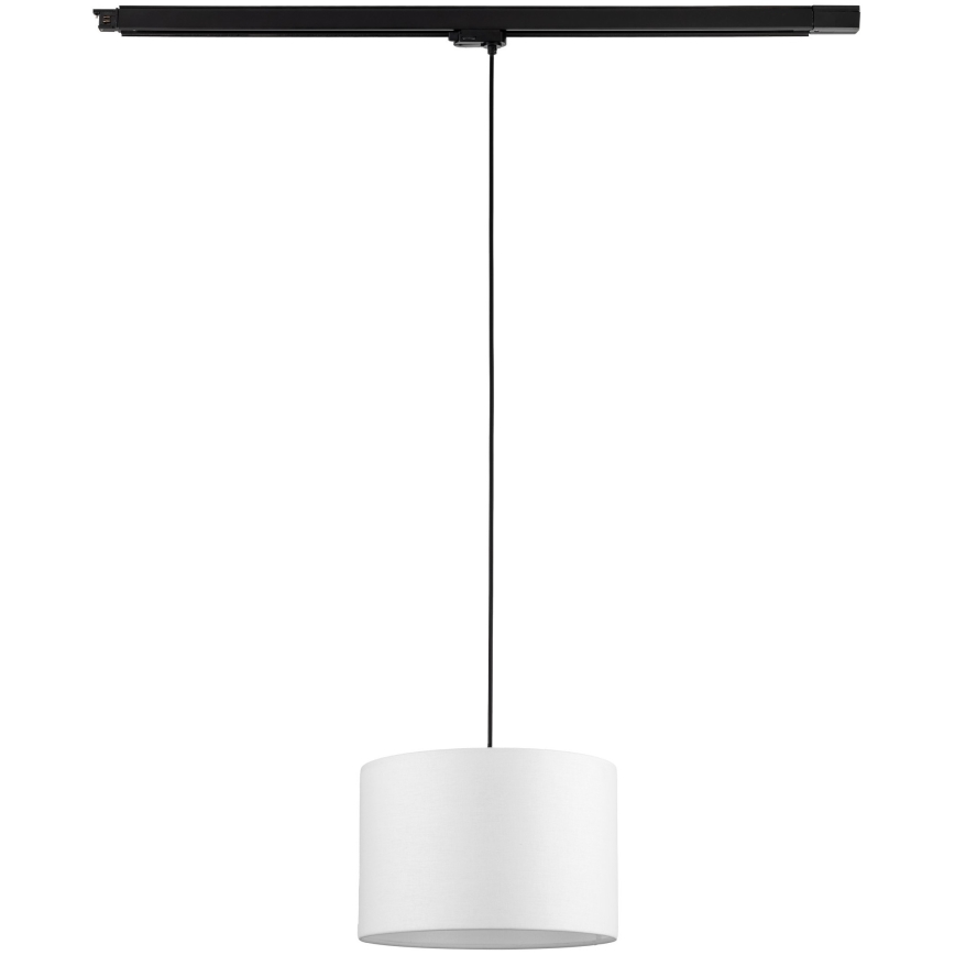 Chandelier on a string for 3-phase rail system TRACER 1xE27/15W/230V d. 30 cm black/white