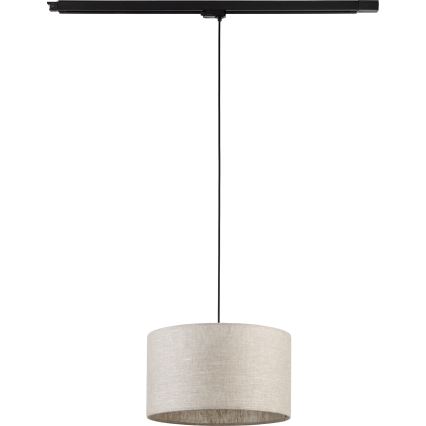 Chandelier on a string for 3-phase rail system TRACER 1xE27/15W/230V d. 38 cm black/grey