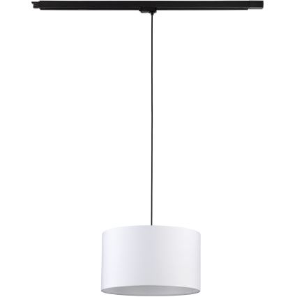 Chandelier on a string for 3-phase rail system TRACER 1xE27/15W/230V d. 38 cm black/white