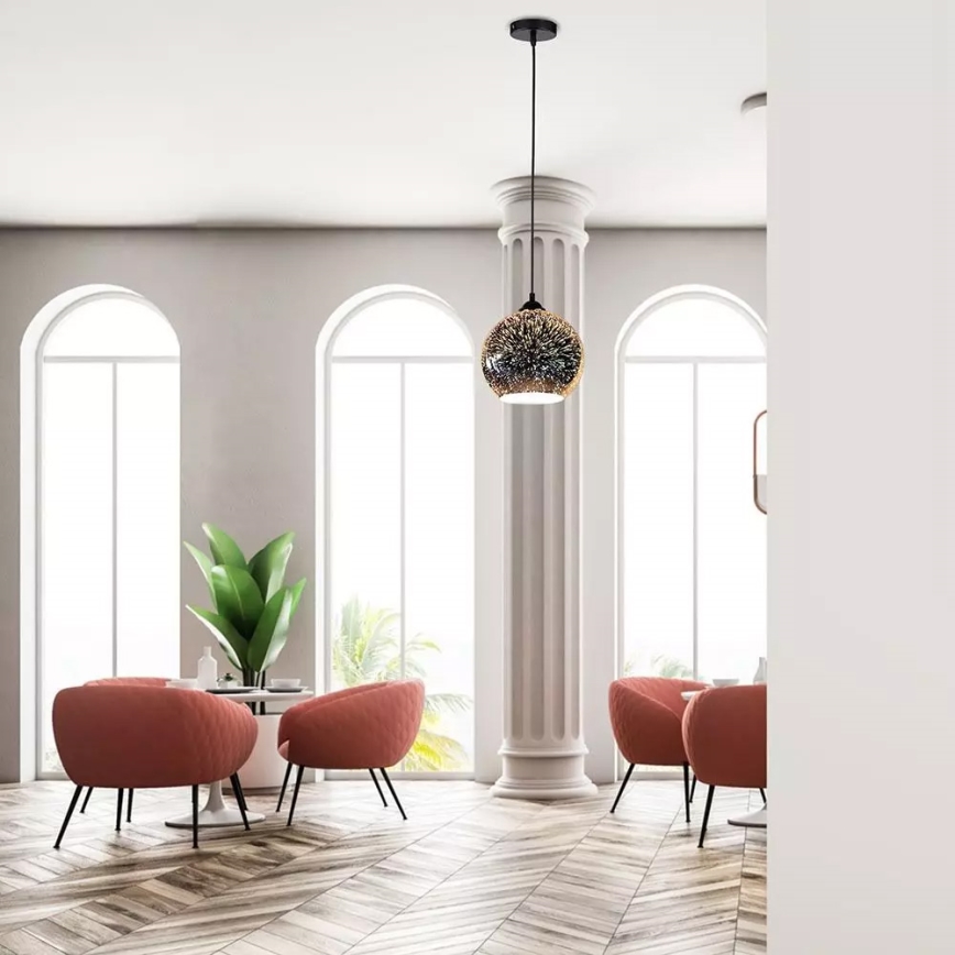 Chandelier on a string 3D 1xE27/60W/230V