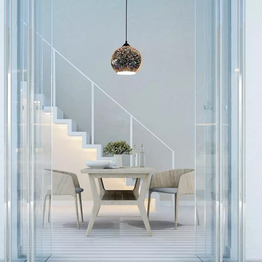 Chandelier on a string 3D 1xE27/60W/230V