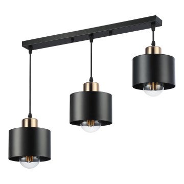 Chandelier on a string 3xE27/35W/230V black/gold
