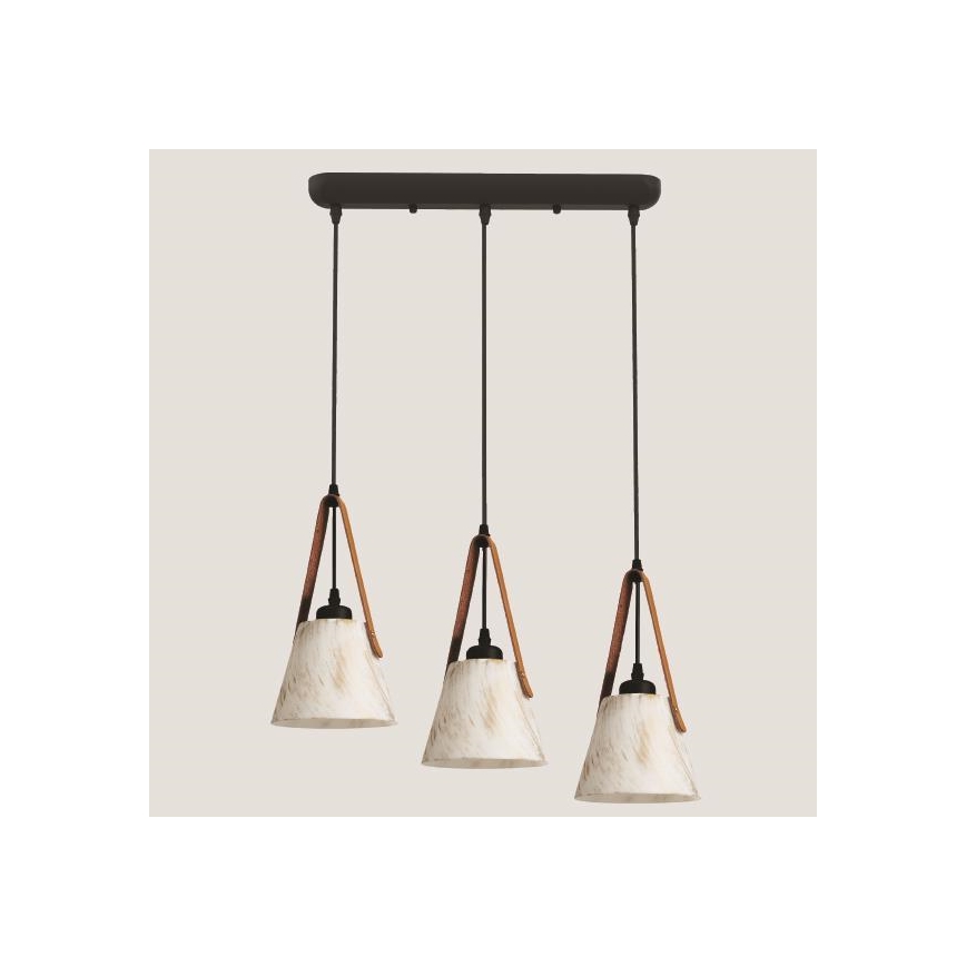 Chandelier on a string 3xE27/40W/230V white