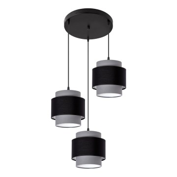 Chandelier on a string 3xE27/60W/230V grey