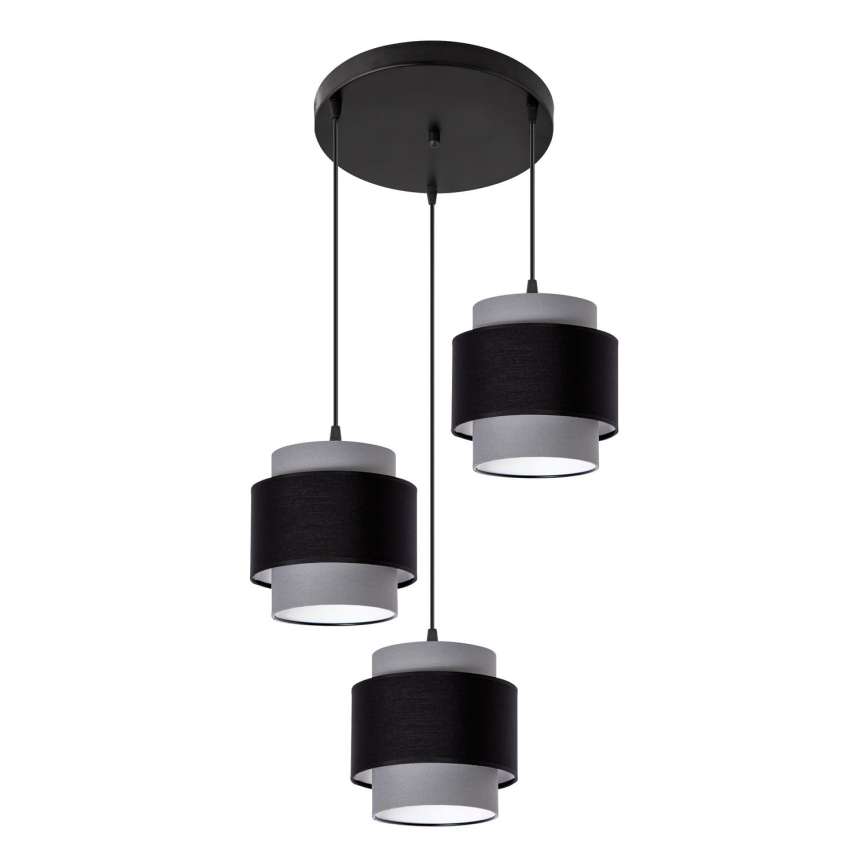 Chandelier on a string 3xE27/60W/230V grey
