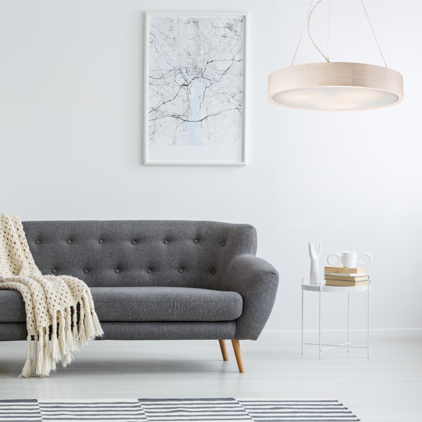 Chandelier on a string 3xE27/60W/230V ø 47 cm pine - FSC certified