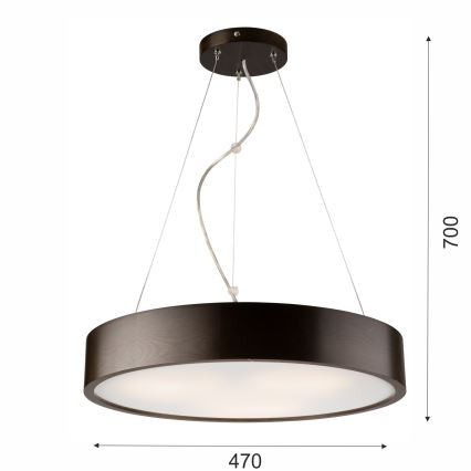Chandelier on a string 3xE27/60W/230V ø 47 cm pine - FSC certified