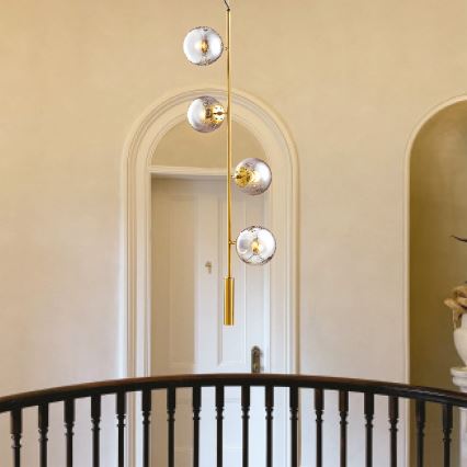 Chandelier on a string 4xE27/10W/230V gold
