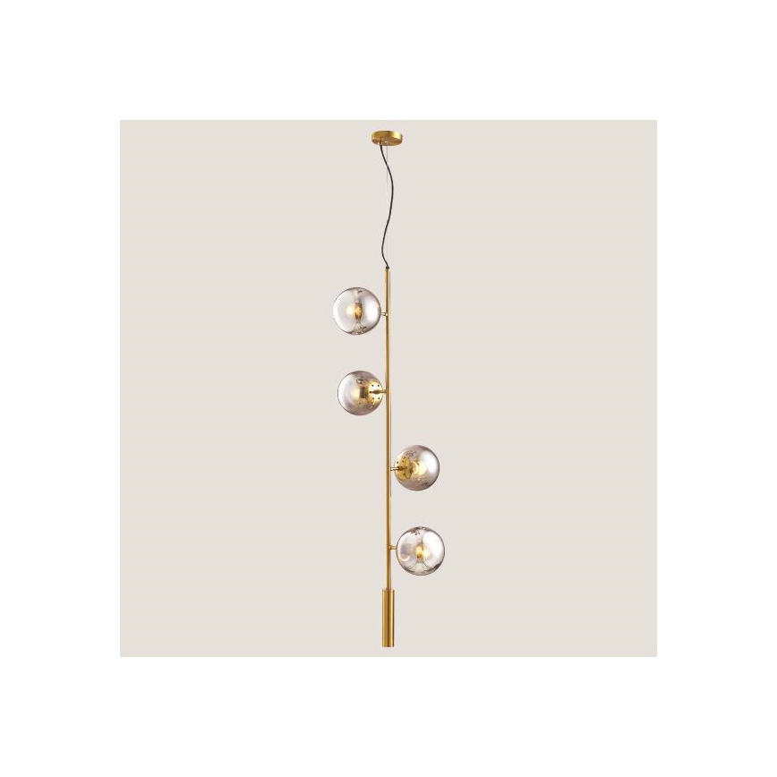 Chandelier on a string 4xE27/10W/230V gold