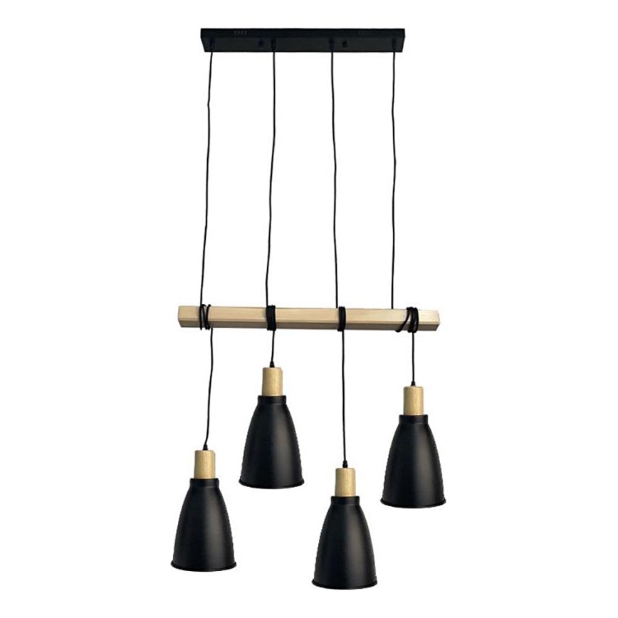 Chandelier on a string 4xE27/60W/230V black