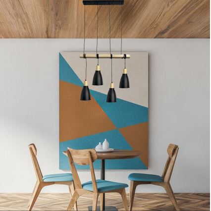 Chandelier on a string 4xE27/60W/230V black