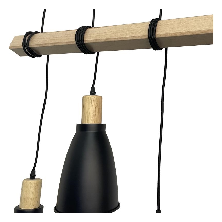 Chandelier on a string 4xE27/60W/230V black