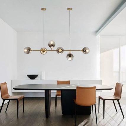 Chandelier on a string 6xE27/10W/230V gold