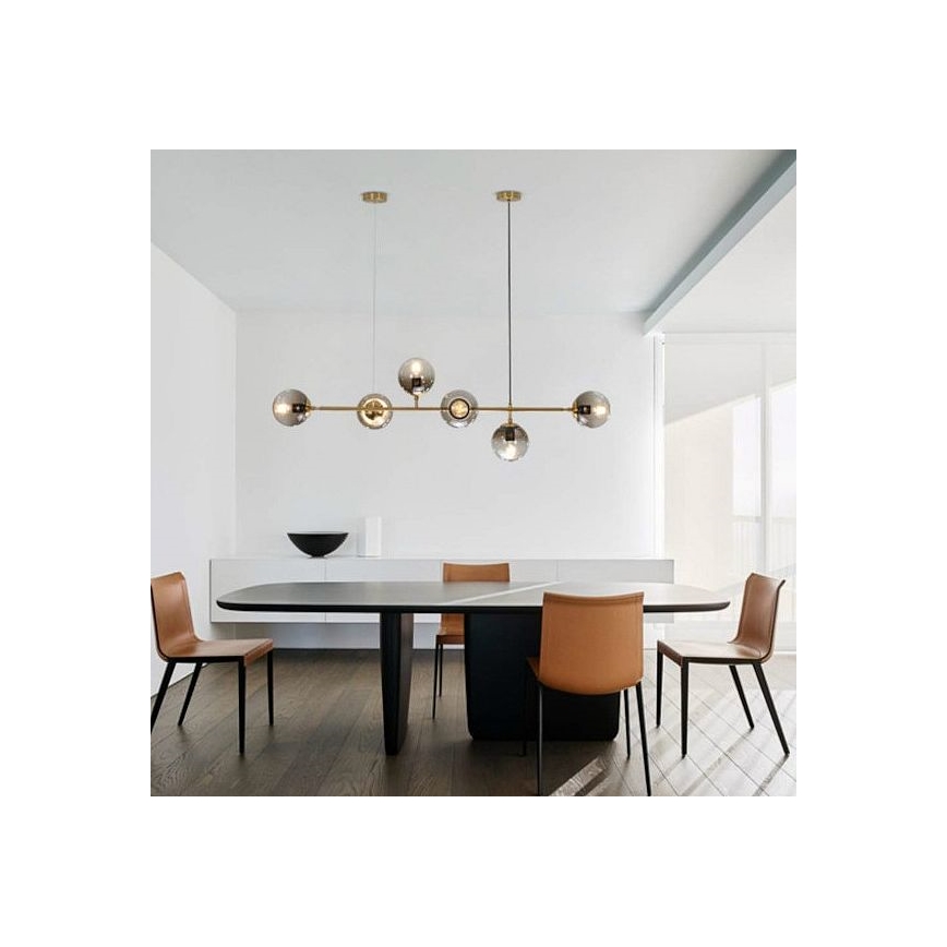 Chandelier on a string 6xE27/10W/230V gold