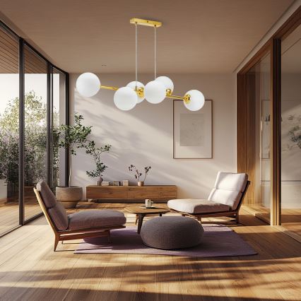 Chandelier on a string 6xE27/35W/230V gold