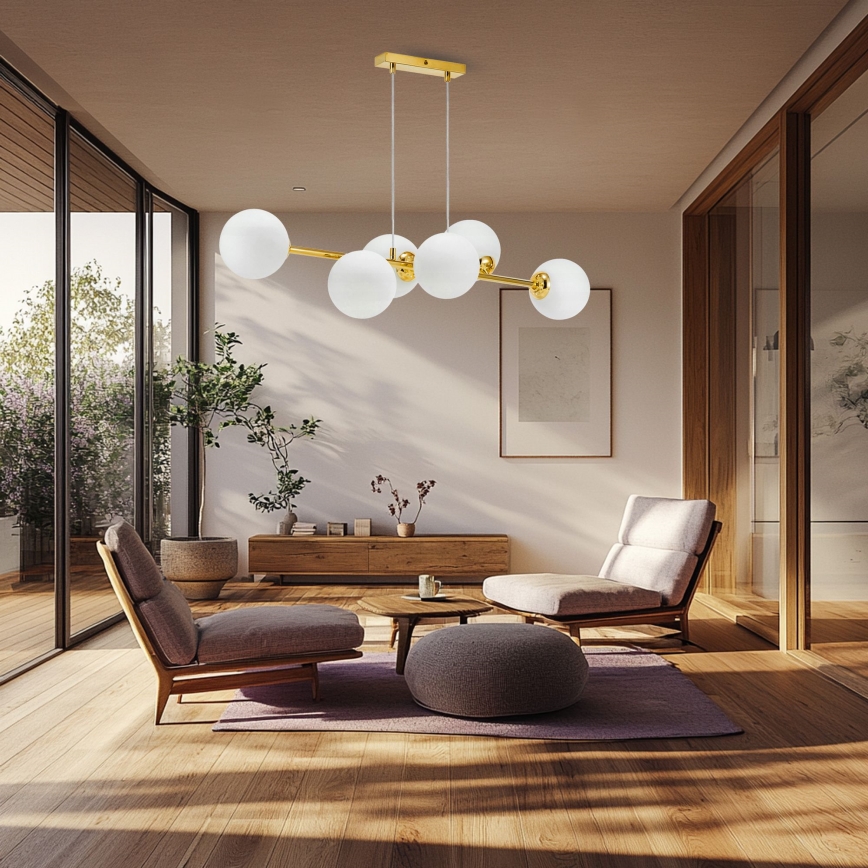 Chandelier on a string 6xE27/35W/230V gold