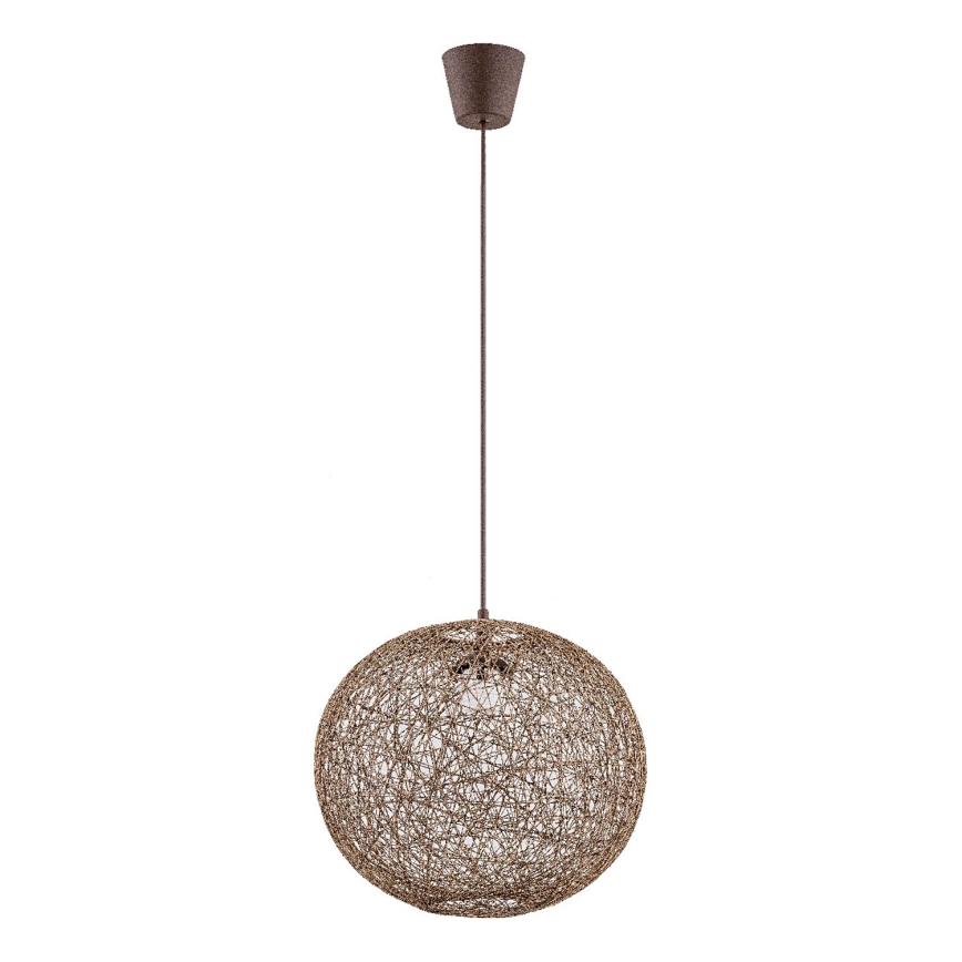 Chandelier on a string ABAKA 1xE27/15W/230V brown