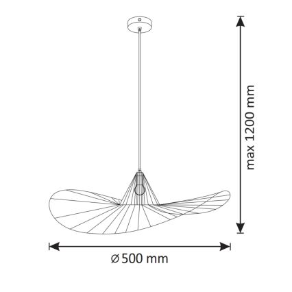 Chandelier on a string ABANO 1xE27/20W/230V