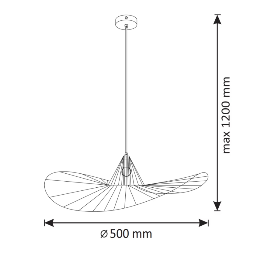 Chandelier on a string ABANO 1xE27/20W/230V
